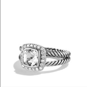 David Yurman White Topaze Petite Albion Ring